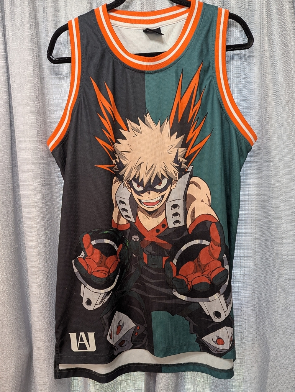 My Hero Academia Bakugo Graphic Tank Top Jersey - Black & Green